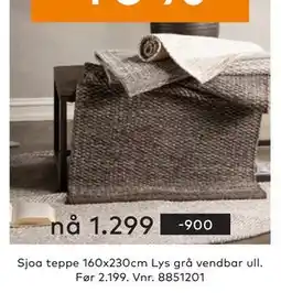 Skeidar Sjoa teppe 160x230cm, NOK 1299 tilbud