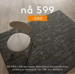 Skeidar Værdal teppe, NOK 599 tilbud