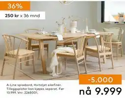 Skeidar A-Line spisebord, NOK 9999 tilbud