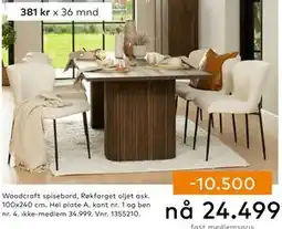 Skeidar Woodcraft spisebord, NOK 24499, Medlemspris tilbud