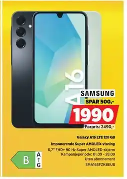 POWER Galaxy A16 LTE 128 GB, NOK 1990 tilbud