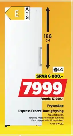 POWER Fryseskap, NOK 7999 tilbud