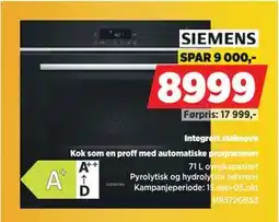 POWER Integrert stekeovn, NOK 8999 tilbud