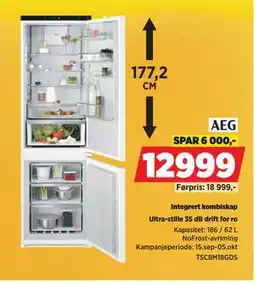 POWER Integrert kombiskap, NOK 12999 tilbud