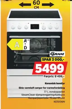 POWER Keramisk komfyr, NOK 5499 tilbud