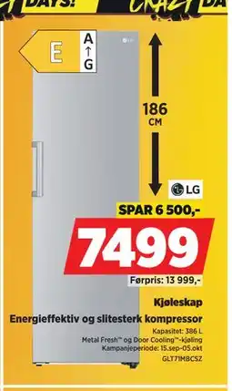 POWER Kjøleskap, NOK 7499 tilbud