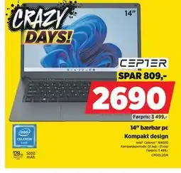 POWER 14 bærbar pc, NOK 2690 tilbud