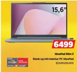 POWER IdeaPad Slim 3, NOK 6499 tilbud