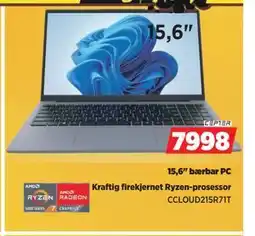 POWER 15,6 bærbar PC, NOK 7998 tilbud