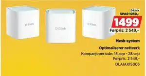 POWER Mesh-system, NOK 1499 tilbud