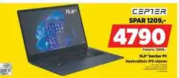 POWER 15,6 bærbar PC, NOK 4790 tilbud