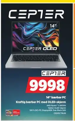 POWER 14 bærbar PC, NOK 9998 tilbud