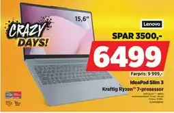 POWER IdeaPad Slim 3, NOK 6499 tilbud