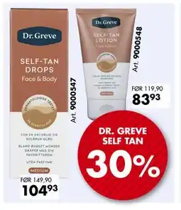 Sparkjøp DR. GREVE SELF TAN tilbud