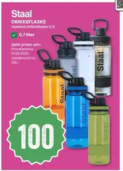 Sport Outlet DRIKKEFLASKE, NOK 100 tilbud