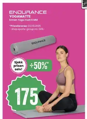 Sport Outlet YOGAMATTE, NOK 175 tilbud