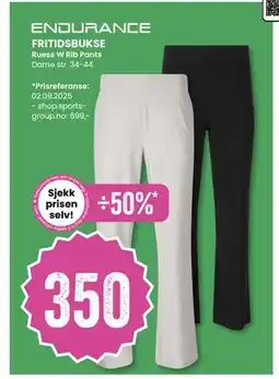 Sport Outlet FRITIDSBUKSE, NOK 350 tilbud