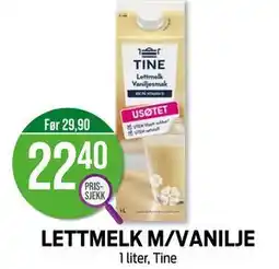 Kiwi LETTMELK M/VANILJE, NOK 22.4 tilbud