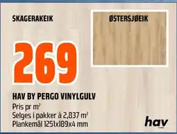 Coop Obs HAV BY PERGO VINYLGULV Pris pr m² tilbud