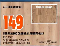 Coop Obs BERRYALLOC CADENZA LAMINATGULV tilbud