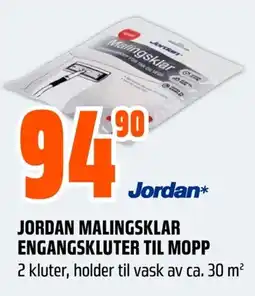 Coop Obs JORDAN MALINGSKLAR ENGANGSKLUTER TIL MOPP tilbud