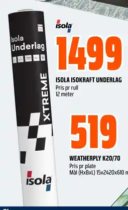 Coop Obs ISOLA ISOKRAFT UNDERLAG tilbud