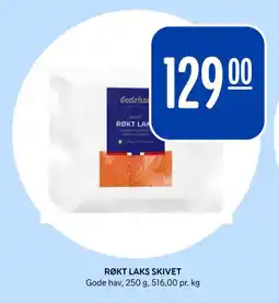 Rema 1000 GODE HAV Røkt laks skivet tilbud