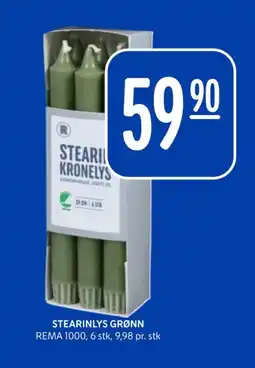 Rema 1000 REMA Stearinlys grønn tilbud