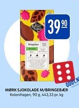 Rema 1000 KOLONIHAGEN Mørk sjokolade m/bringebær tilbud