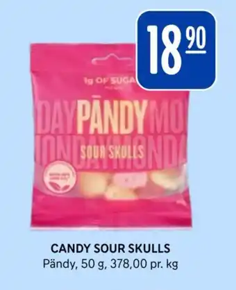 Rema 1000 PÄNDY Candy sour skulls tilbud