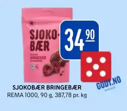 Rema 1000 REMA Sjokobær bringebær tilbud
