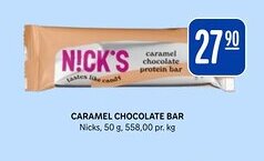 Rema 1000 NICKS Caramel chocolate bar tilbud