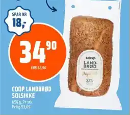 Obs Bygg COOP Landbrød solsikke tilbud