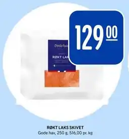 Rema 1000 RØKT LAKS SKIVET, NOK 129 tilbud