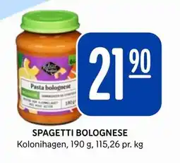 Rema 1000 SPAGETTI BOLOGNESE, NOK 21.9 tilbud