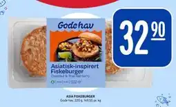 Rema 1000 ASIA FISKEBURGER, NOK 32.9 tilbud
