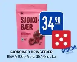 Rema 1000 SJOKOBÆR BRINGEBÆR, NOK 34.9 tilbud