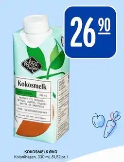 Rema 1000 KOKOSMELK ØKO, NOK 26.9 tilbud