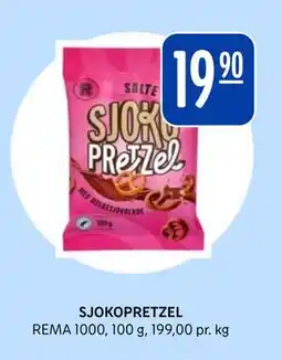 Rema 1000 SJOKOPRETZEL, NOK 19.9 tilbud