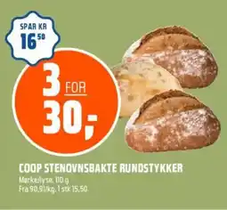 Obs Bygg COOP Stenovnsbakte rundstykker tilbud