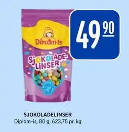 Rema 1000 SJOKOLADELINSER, NOK 49.9 tilbud