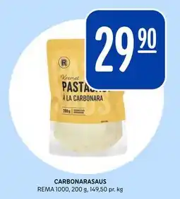 Rema 1000 CARBONARASAUS, NOK 29.9 tilbud