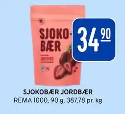 Rema 1000 SJOKOBÆR JORDBÆR, NOK 34.9 tilbud