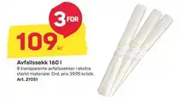 Byggmax Avfallssekk 160 l, NOK 109 tilbud