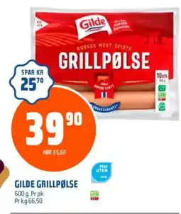 Obs Bygg GILDE Grillpølse tilbud