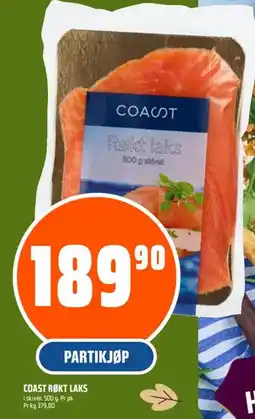 Obs Bygg COAST Røkt laks tilbud
