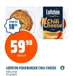 Obs Bygg LOFOTEN Fiskeburger chili cheese tilbud