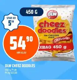 Obs Bygg OLW Cheez doodles tilbud
