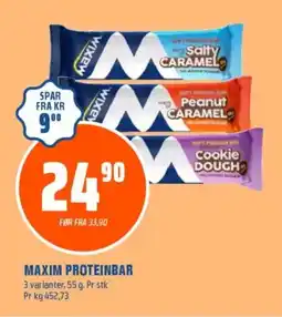 Obs Bygg MAXIM Proteinbar tilbud