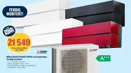 Obs Bygg Mitsubishi kaiteki 6600 varmepumpe, ferdig montert tilbud